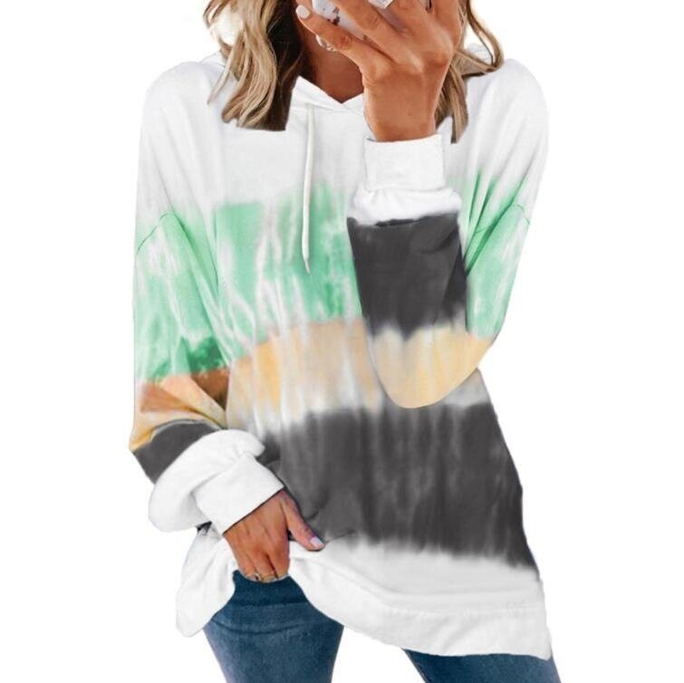 Tie-dye Printed Hooded Casual Sweatshirt