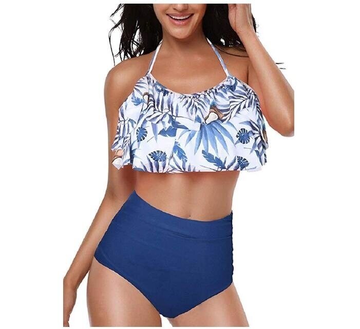 High Waisted Bikini Halter Neck Two Piece Swimsuit