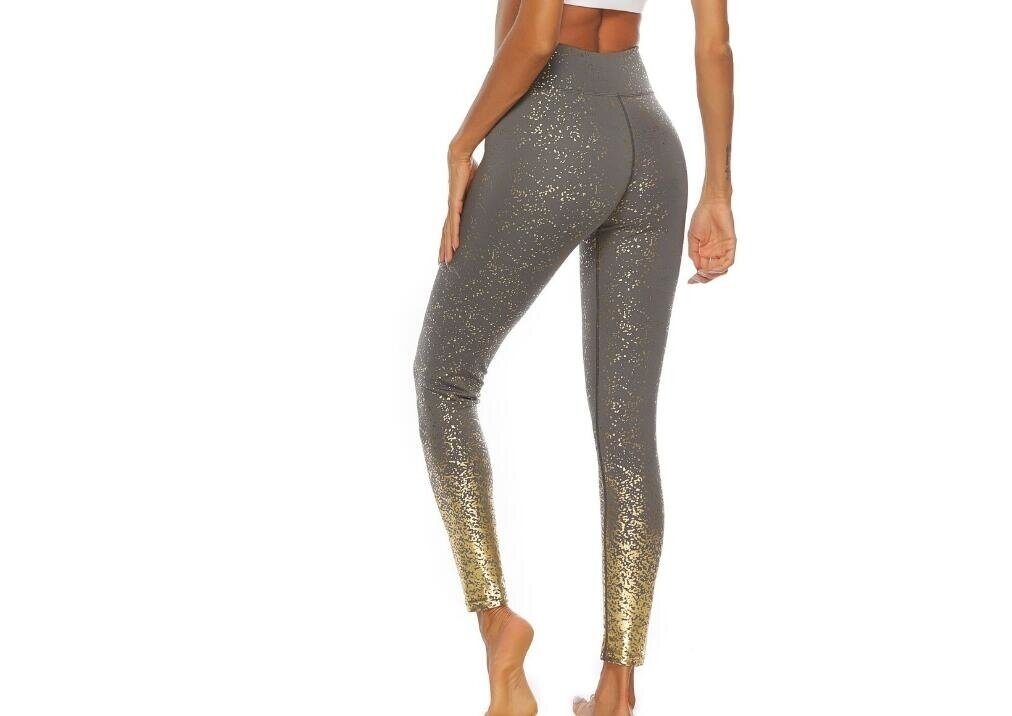 Women's Leggings Fitness Sports Gym Running Yoga Athletic Pants Gold