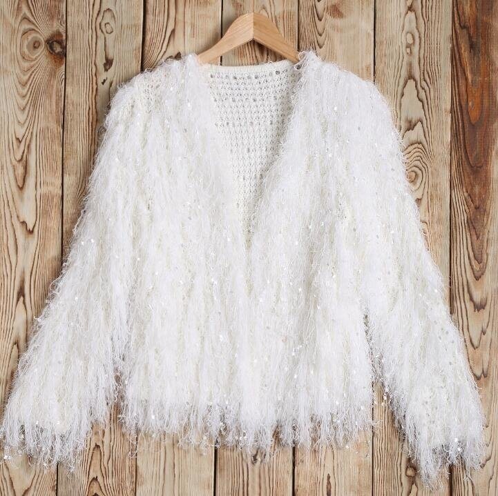 Women's Sweater Open Front Chunky Warm Cardigans Pointelle Pullover Sweater Blouses