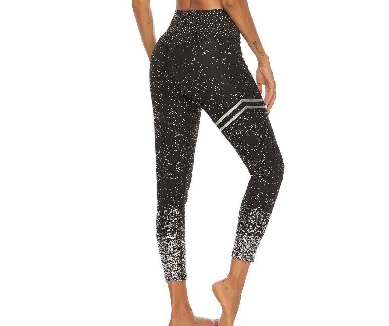 Women Fahsion Hot Stamping Leggings Stretch Tight Yoga Pants