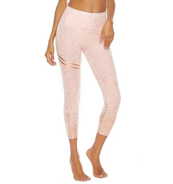 Women Fahsion Hot Stamping Leggings Stretch Tight Yoga Pants