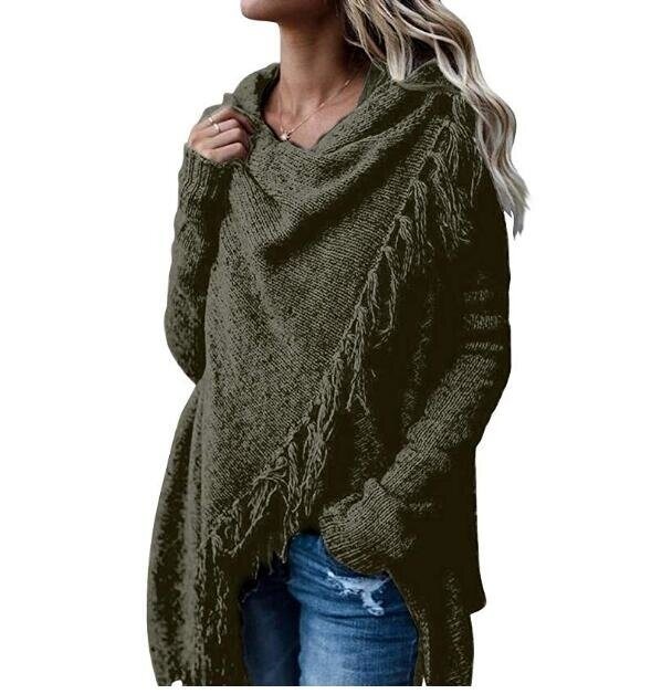 Tassels Irregular Loose Sweater Cardigan