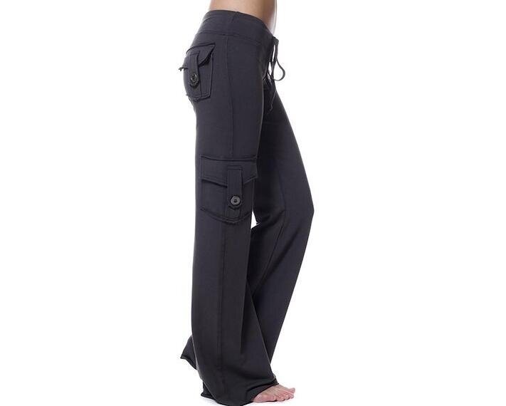 Women Pants Wide Leg Pants-High Waisted Drawstring Casual Loose Yoga Lounge Palazzo Pants