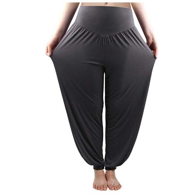 Women's Soft Modal Yoga Pants Long Baggy Sports Workout Dancing Trousers