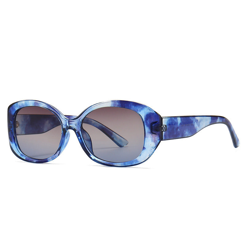 Oval Sunglasses Fashion Women Sunglass Colorful Blue Leopard Frame Sun Glasses Retro Luxury Designer UV400 Brown Shades Eyewear