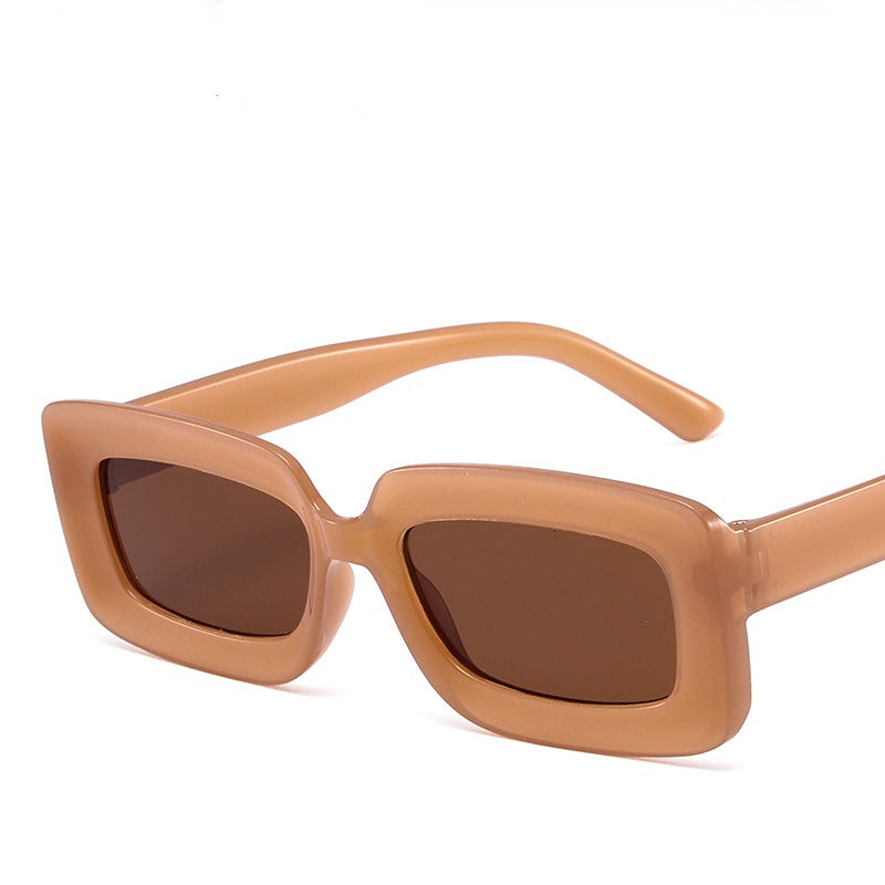 Women Sunglasses Fashion Rectangle Sunglass Leopard Small Frame Sun Glasses Retro Men UV400 Black Brown Shades Eyewear