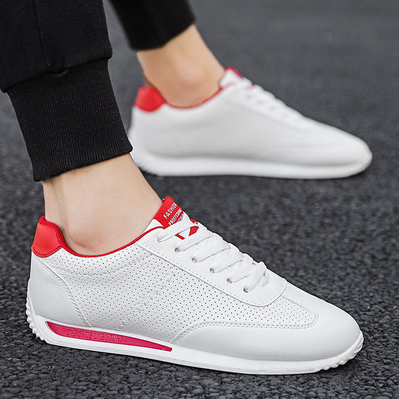 White Leather Sneakers Men Women Boys Girls Sport Vulcanized Casual Shoes Comforthable Spring Fashion School Student Tennis Sale