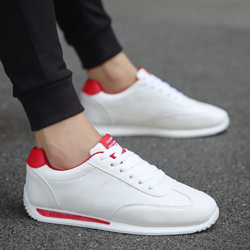 White Leather Sneakers Men Women Boys Girls Sport Vulcanized Casual Shoes Comforthable Spring Fashion School Student Tennis Sale