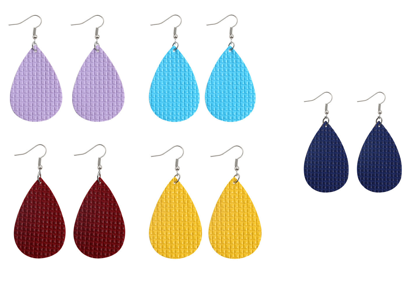 Faux Leather Earrings Set for Women Teardrop Drop Dangle Earrings Jewelry Gift