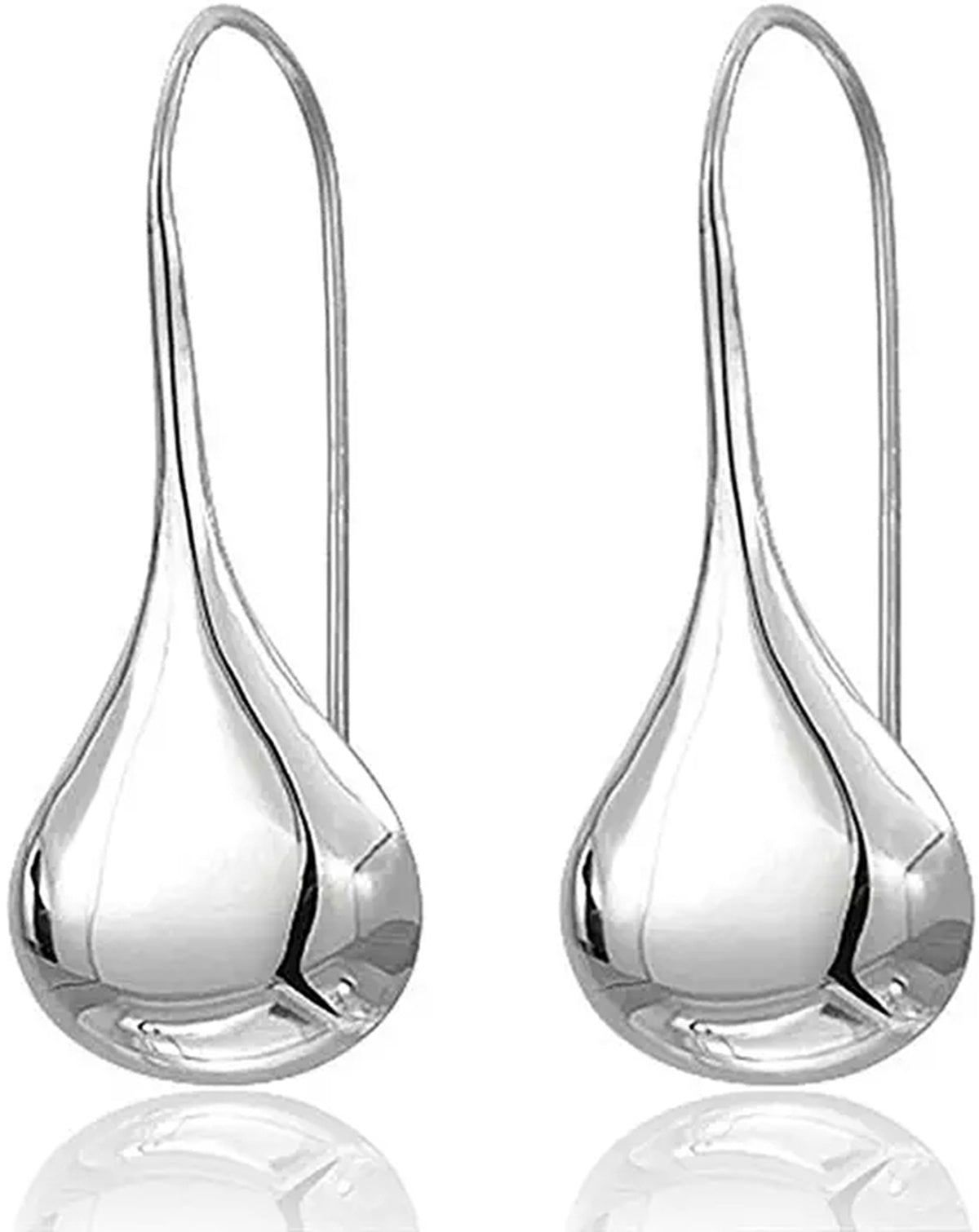 925 Sterling Silver Ear Needle With Teardrop & Waterdrop Earrings