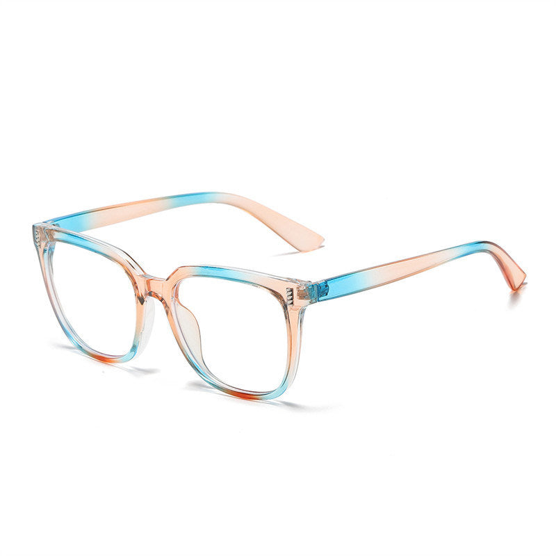 Fashion Square Myopia Glasses Frame Women Men Clear Lens Glasses Rainbow Color Optical Spectacle Goggles Female Eyeglass