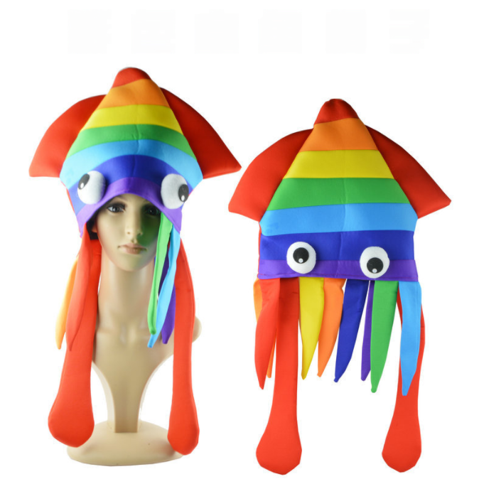 Squid Hat - Sea Animal Hat, Halloween Costume Partycostume Accessorie