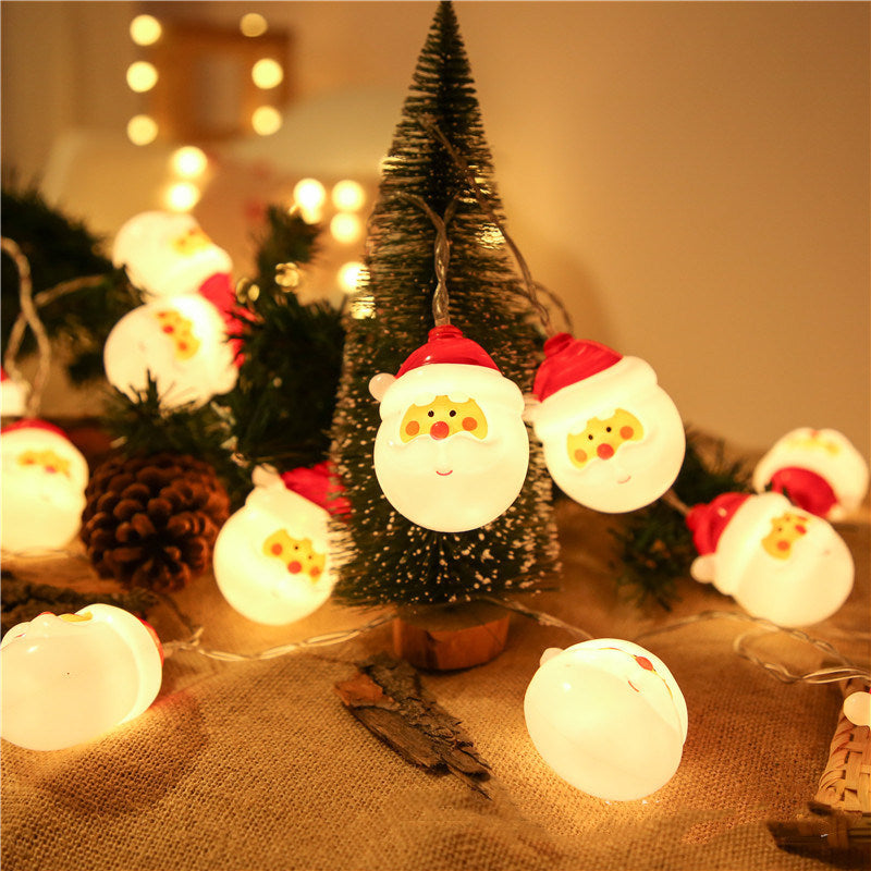 Led Christmas Holiday Decorative Lights Santa Claus Snowman Lights String Solar Lights