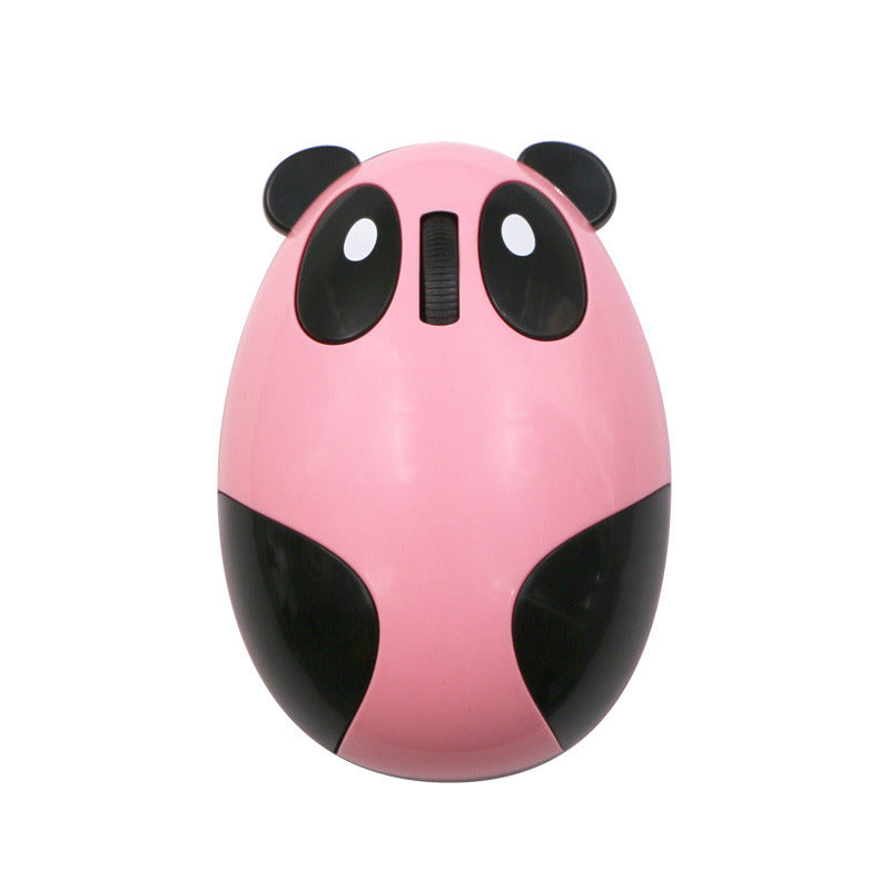 Wireless Rechargeable Mouse Optical Ergonomic Computer Mice Cute Panda Shape Pink USB Mice For Girl Kid Laptop PC Macbook