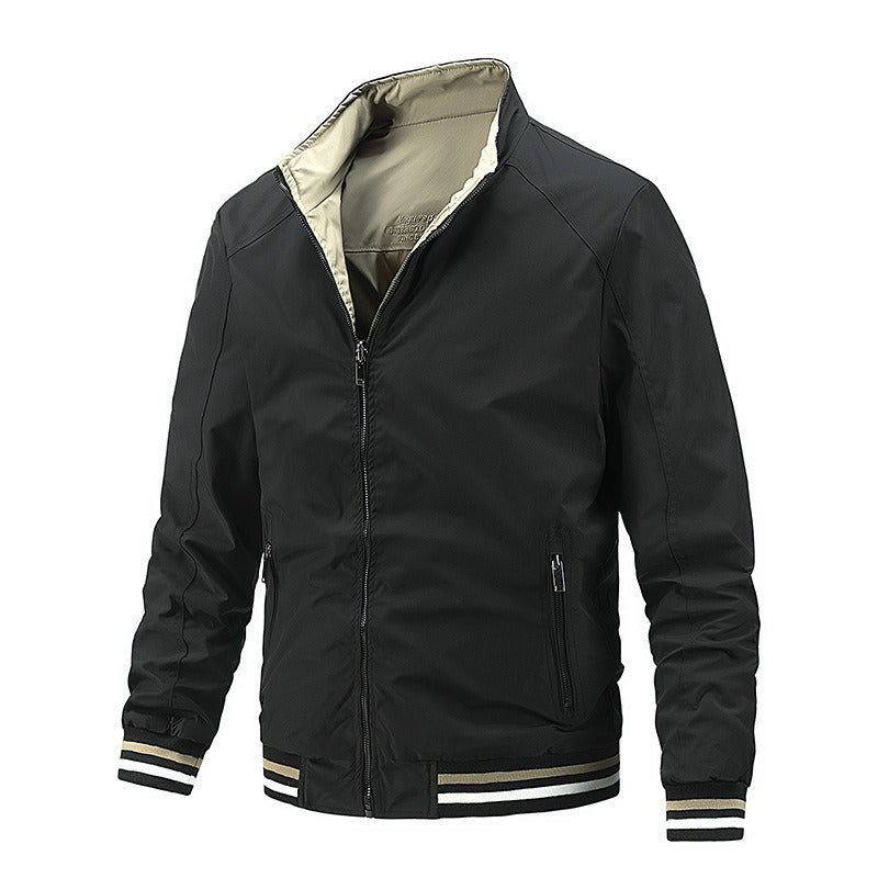 High Quality Men Reversible Jackets Casual Sport Cloth Vintage Fashion Trend Lapel Camoufla Coat Pockets Spring Autumn 2022 New