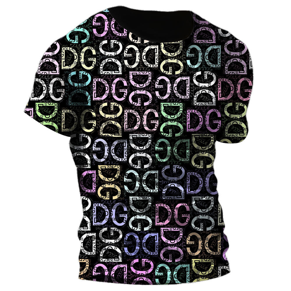 New Men Casual Short Sleeve T-shirt 3D Printed T-shirt