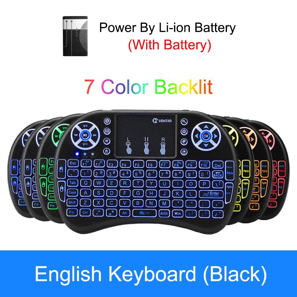 i8 Wireless Keyboard Russian English Hebrew Version i8+ 2.4GHz Air Mouse Touchpad Handheld for Android TV BOX Mini PC