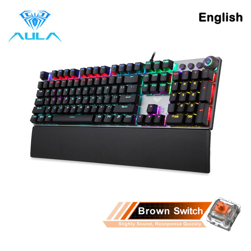 F2088 Mechanical Gaming Keyboard Anti-ghosting 104 brown Switch blue Wired Mixed Backlit Keyborad for Game Laptop PC