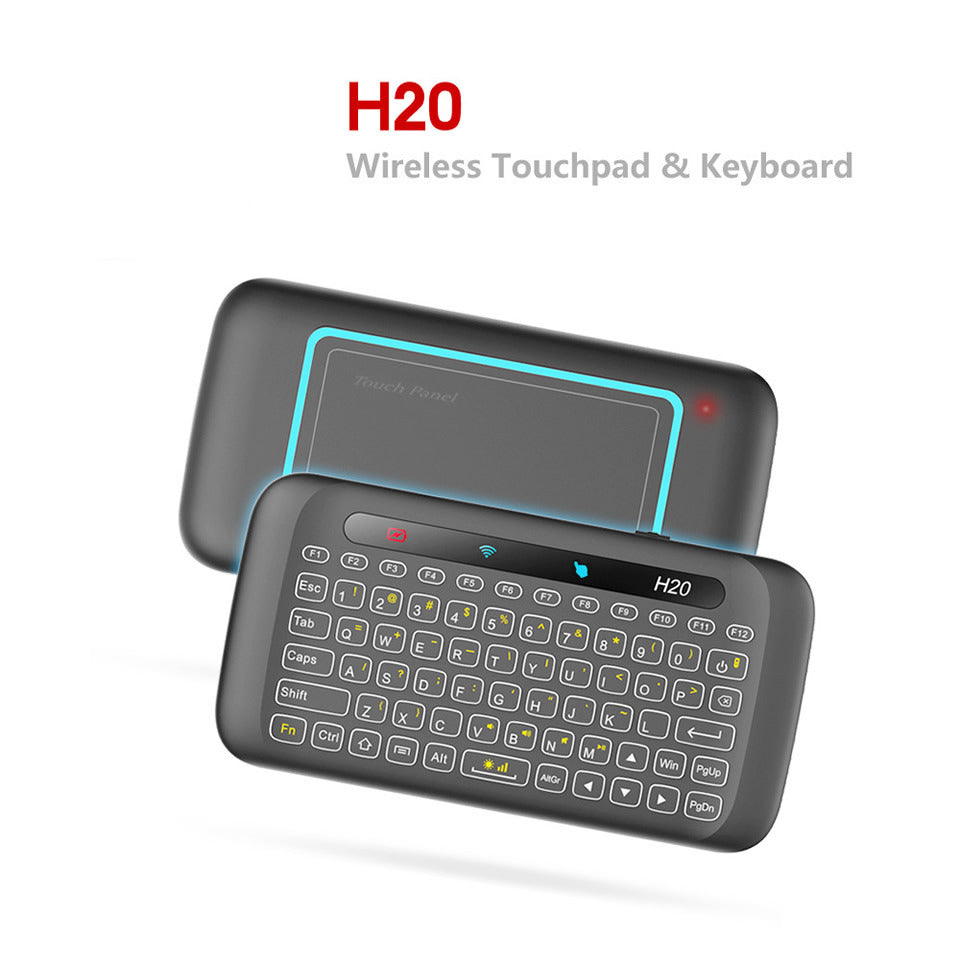 H20 Mini Wireless Keyboard Backlight Touchpad Air Mouse IR Leaning Remote Control for Andorid Box Smart TV Windows PK H18 Plus