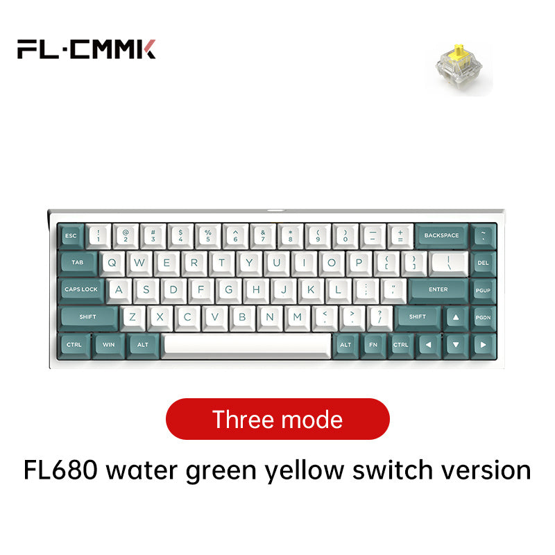 FL680 Three-Mode Mechanical Keyboard 68 Keys RGB Hot-Swappable 2.4G Wireless Bluetooth Wired Win/Mac/iPad