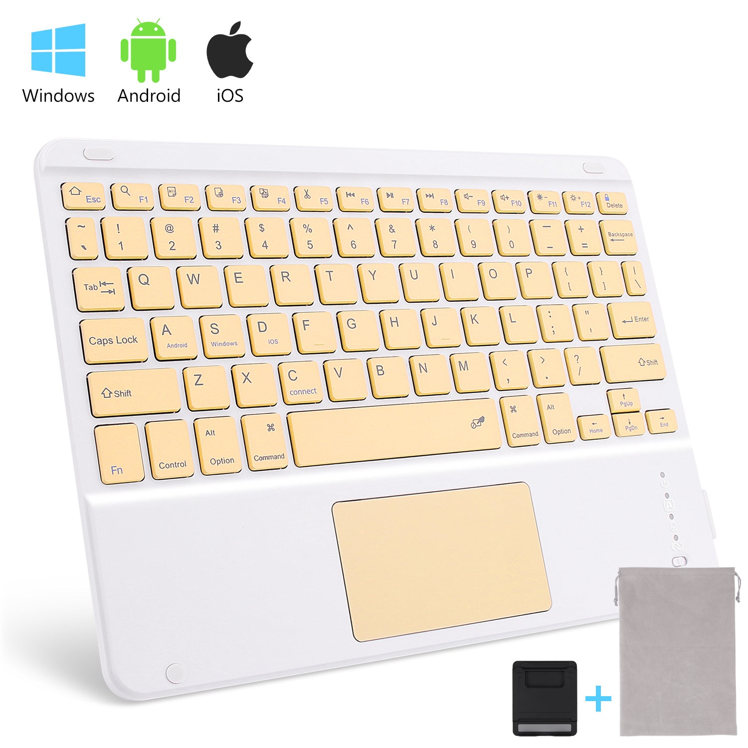 Wireless Bluetooth Keyboard with Touchpad for iPad Keybaord iPhone Samsung Galaxy Xiaomi Huawei Microsoft Surface HP