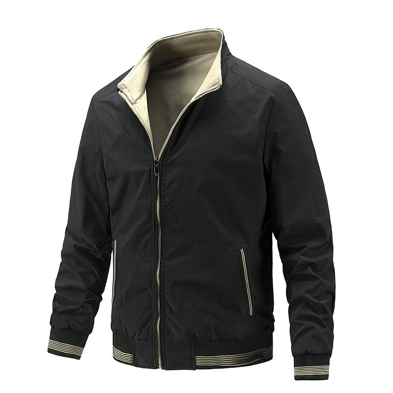2022 New High Quality Men's Jacket Casual Reversible Clothe Vintage Fashion Trend Sport Lapel Camoufla Coat Pocket Spring Autumn