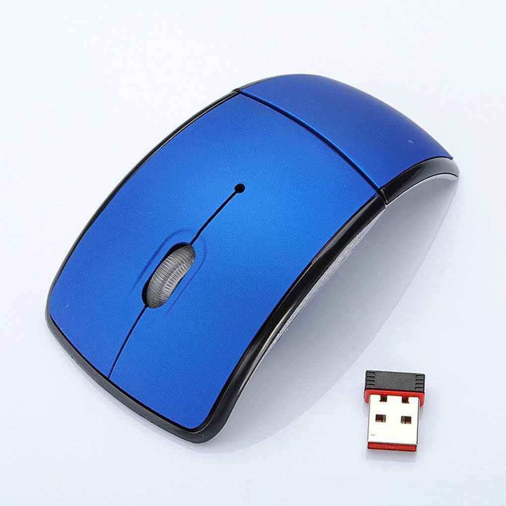 2.4G Wireless Folding Mouse Cordless Mice USB Foldable Receivers Games Computer Laptop Accessory