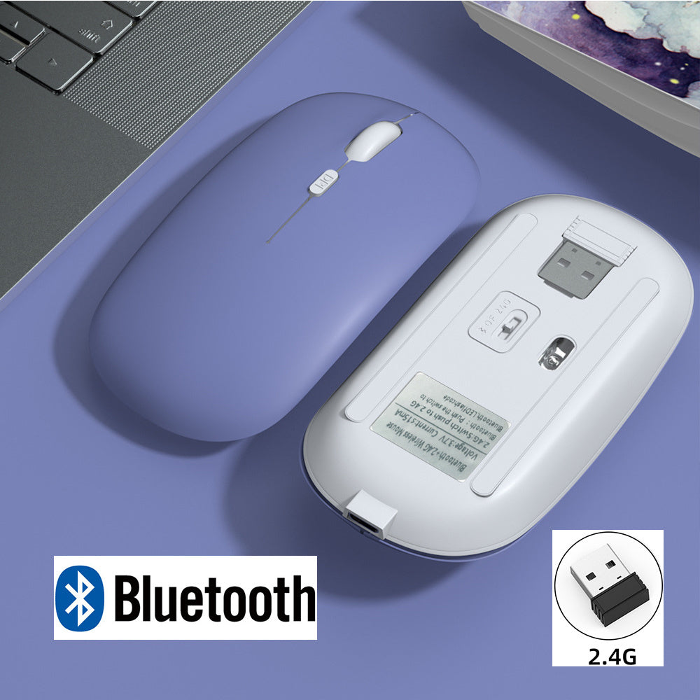 Rechargeable Wireless Bluetooth Mouse For iPad Samsung Huawei MiPad 2.4G USB Mice For Android Windows Tablet Laptop Notebook PC