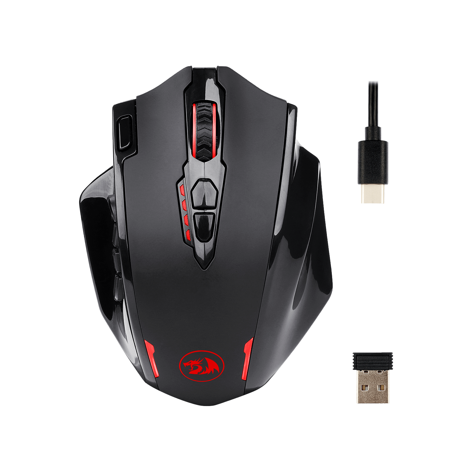 Redragon M913 Impact Elite Wired Wireless Gaming Mouse with 16 Programmable Buttons 16000 DPI Game Mice for Computer Laptop