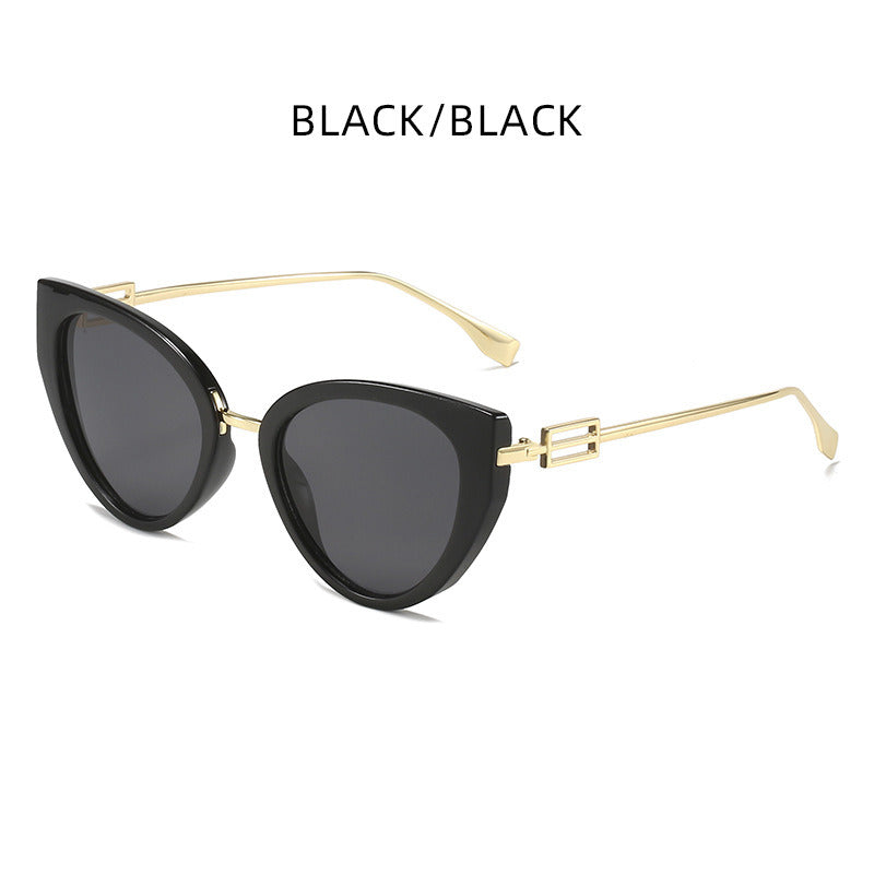 Fashion Women Cat Eye Sunglasses Shades UV400 Vintage Metal Frame Legs Eyewear Female Gradient Gay Lens Sun Glasses Gafas De Sol