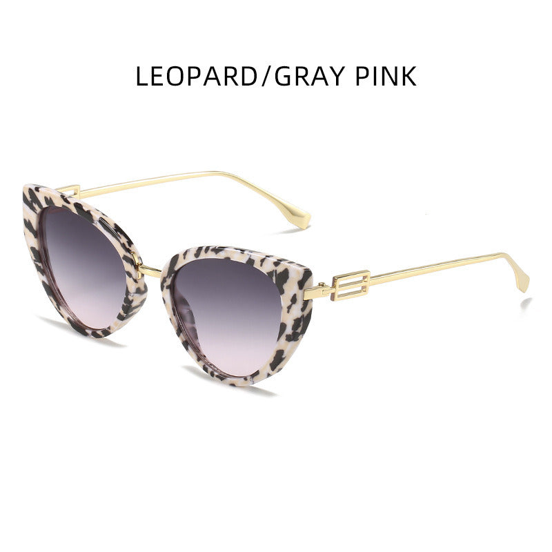 Fashion Women Cat Eye Sunglasses Shades UV400 Vintage Metal Frame Legs Eyewear Female Gradient Gay Lens Sun Glasses Gafas De Sol