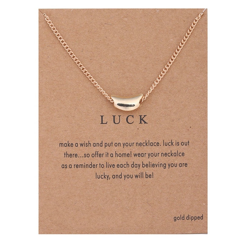 Fashion Jewelry Chain Lucky seed golden bean Necklace For Women Style 115