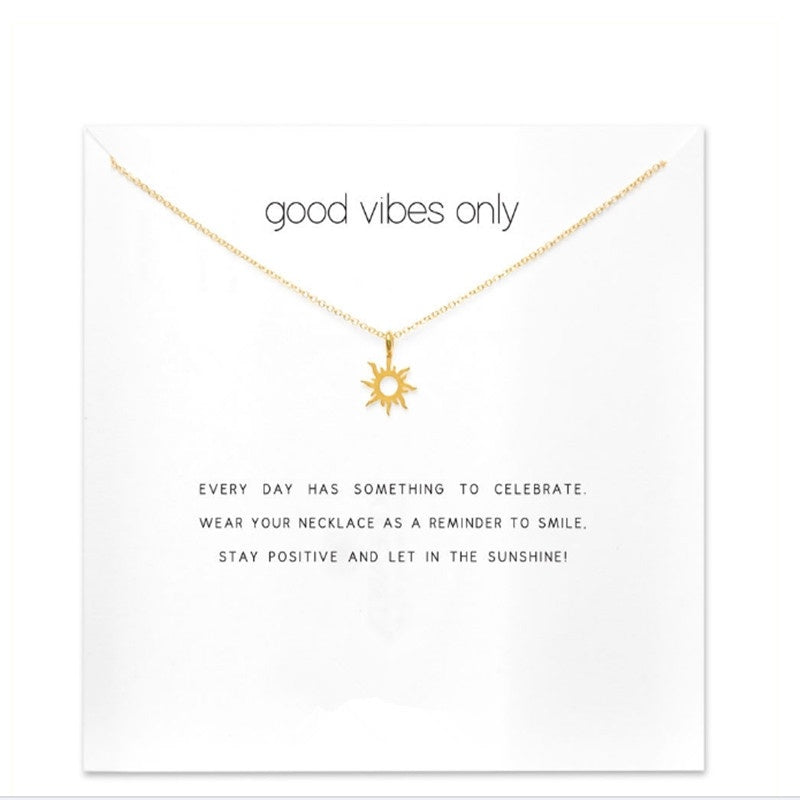 Fashion Jewelry Chain Sun card Necklace For Women Style 027