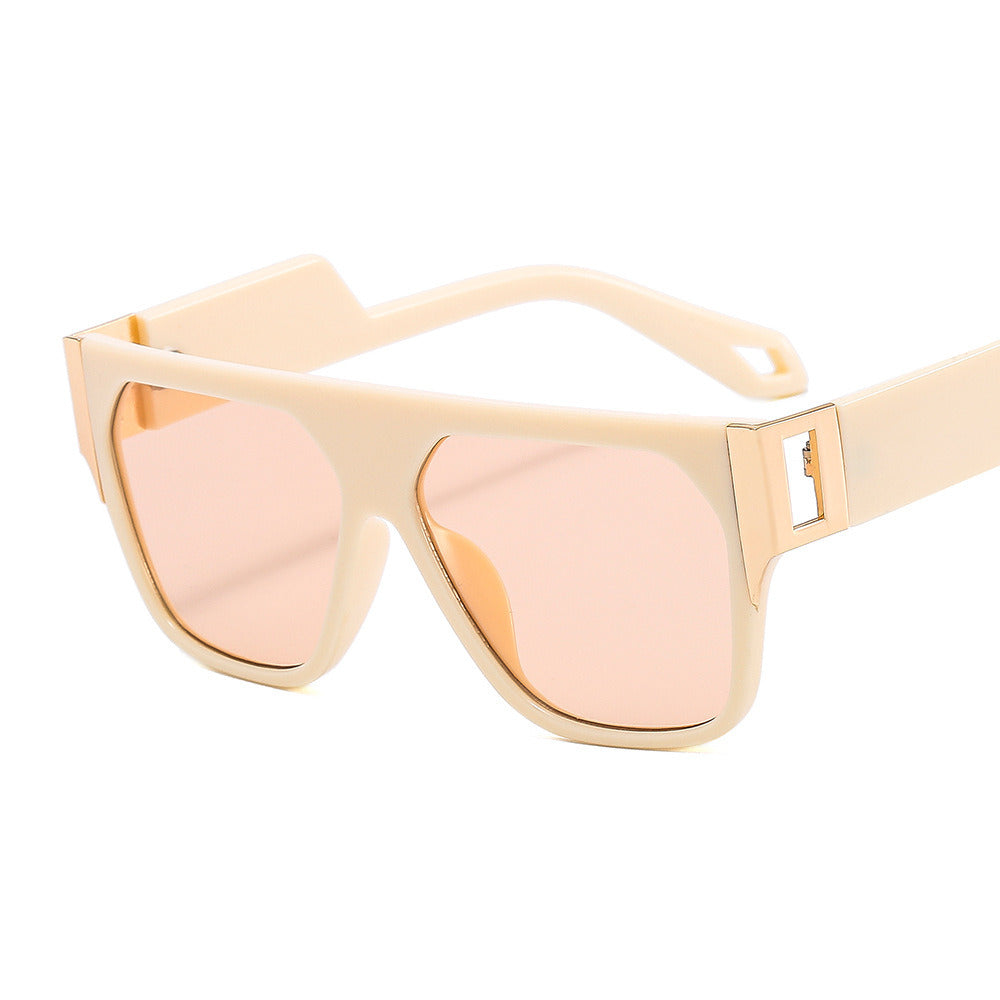 Fashion Square Sunglasses Women Sunglass Oversized Polygonal Hollow Out Frame Eyewear Female UV400 Gradient Gray Pink Shades