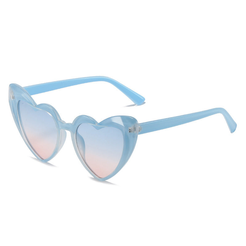 Women Sunglasses Fashion Heart Shape Sunglass Candy Color Sun Glasses Retro UV400 Gradients Blue Pink Shades Eyewear