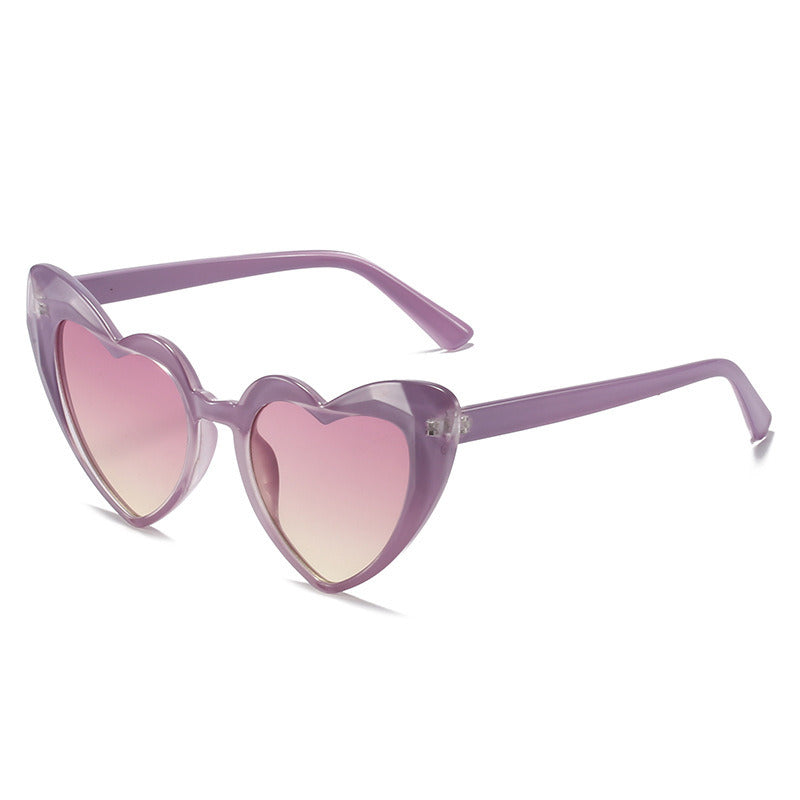 Women Sunglasses Fashion Heart Shape Sunglass Candy Color Sun Glasses Retro UV400 Gradients Blue Pink Shades Eyewear