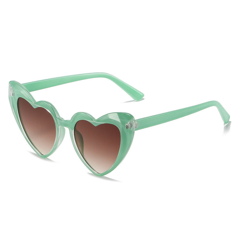 Women Sunglasses Fashion Heart Shape Sunglass Candy Color Sun Glasses Retro UV400 Gradients Blue Pink Shades Eyewear