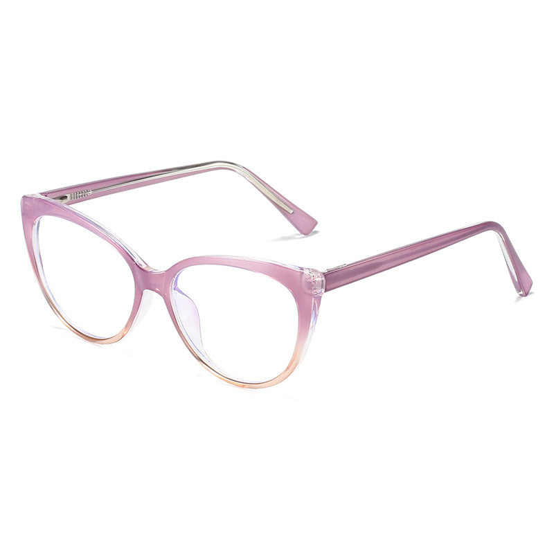 Fashion Cat Eye Myopia Glasses Frame Women TR90 Clear Lens Glasses Optical Spectacle Goggles Female Contrast Color Eyeglass