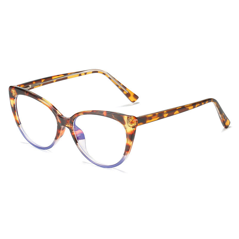 Fashion Cat Eye Myopia Glasses Frame Women TR90 Clear Lens Glasses Optical Spectacle Goggles Female Contrast Color Eyeglass