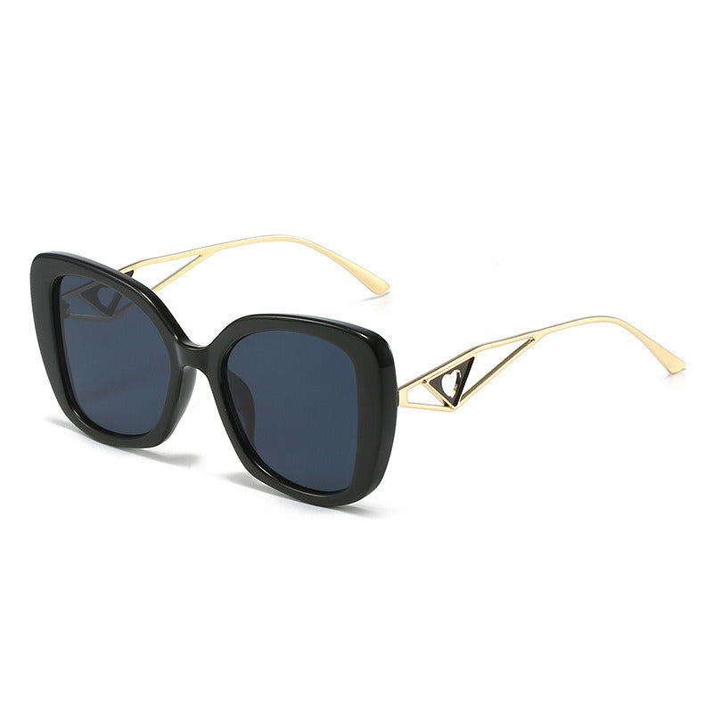 Retro Cat Eye Sunglasses Women Fashion Brand Designer Blue Yellow Shades UV400 Men Trending Hollow Out Frame Sun Glasses