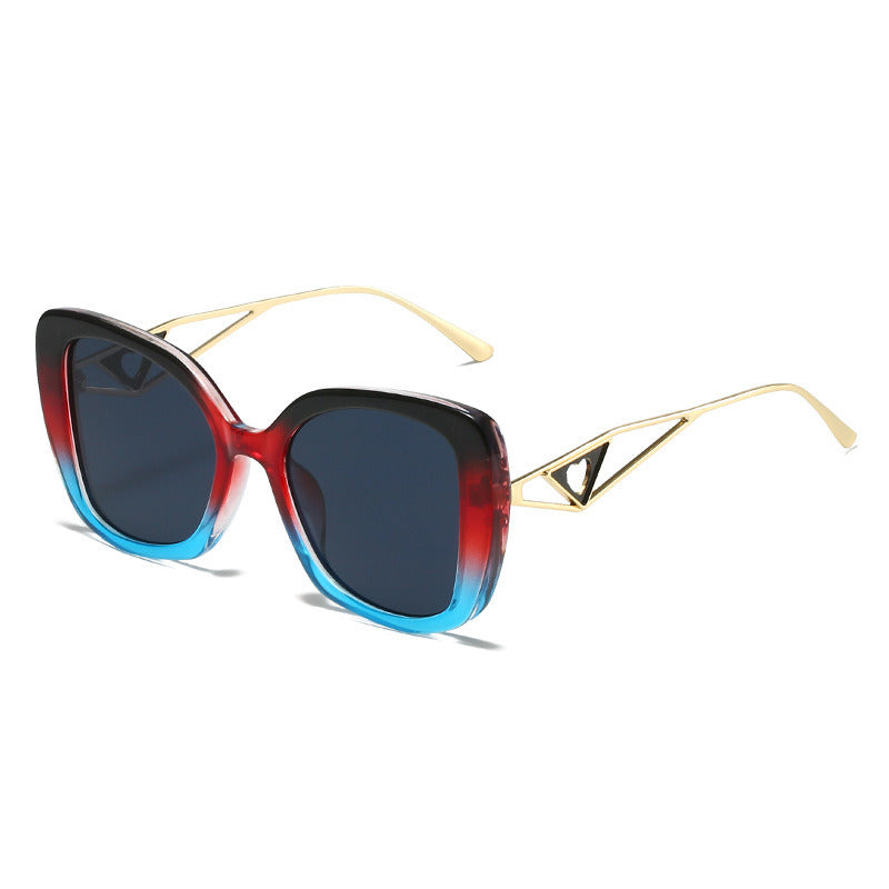 Retro Cat Eye Sunglasses Women Fashion Brand Designer Blue Yellow Shades UV400 Men Trending Hollow Out Frame Sun Glasses