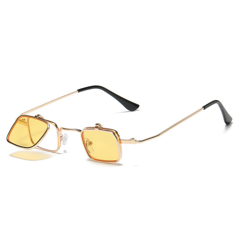 Women Sunglasses Fashion Flip Flop Sunglass Small Square Sun Glasses Retro Men Folded UV400 Ocean Lens Shades Eyewear