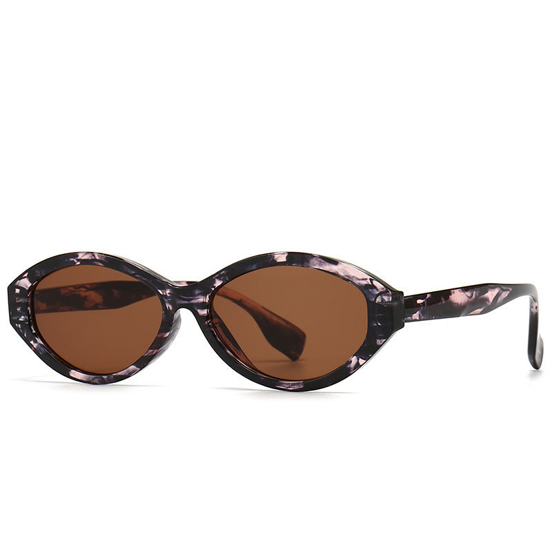 Women Sunglasses Fashion Oval Sunglass Small Frame Macaroon Sun Glasses Retro Luxury Designer UV400 Brown Shades Eyewear