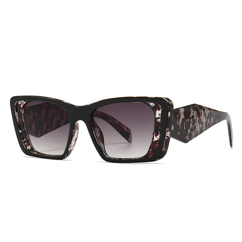 Women Sunglasses Fashion Cat Eye Sunglass Polygonal Leopard Frame Sun Glasses Retro UV400 Gradients Shades Eyewear Gafas De Sol