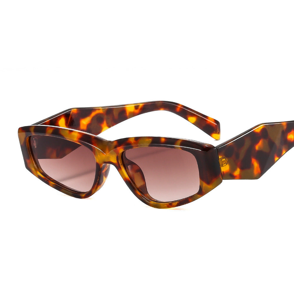 Fashion Cat Eye Sunglasses Women Irregular Sunglass Vintage Sun Glass Female Blue Leopard Eyewear UV400 Gradient Shades