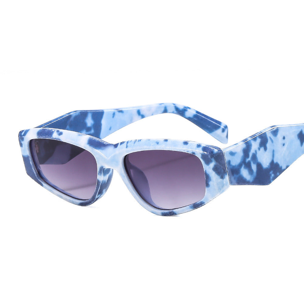 Fashion Cat Eye Sunglasses Women Irregular Sunglass Vintage Sun Glass Female Blue Leopard Eyewear UV400 Gradient Shades