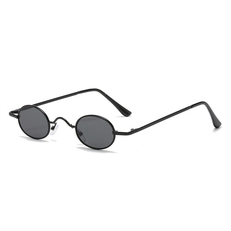 Fashion Women Round Sunglasses Shades UV400 Vintage Metal Legs Eyewear Men Small Frame Oval Ocean Blue Lens Sun Glasses