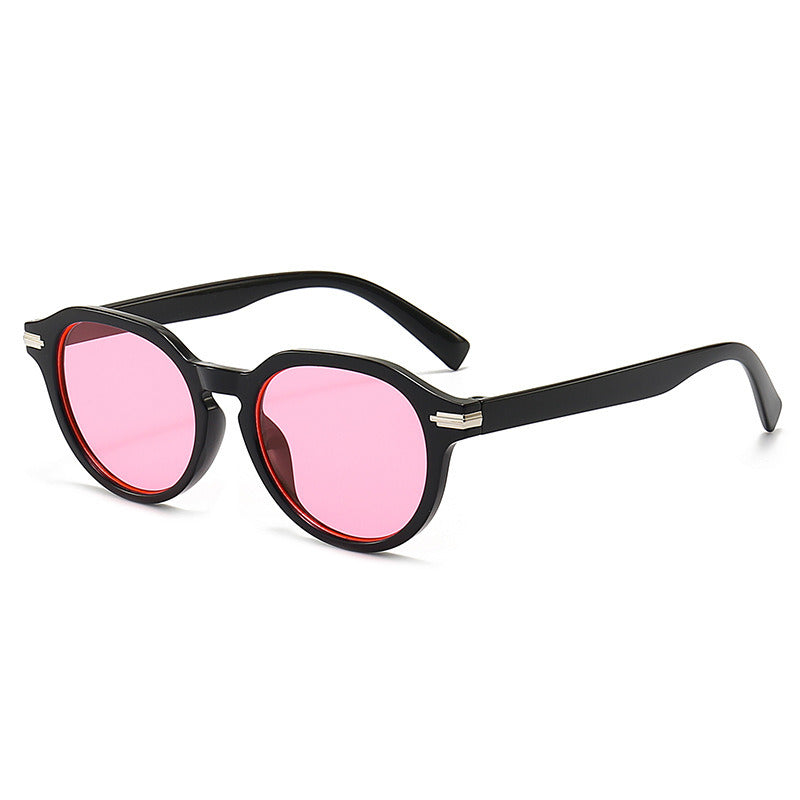 Women Sunglasses Fashion Round Sunglass Rivets Decoration Sun Glasses Retro Men Personality UV400 Ocean Lens Shades Eyewear