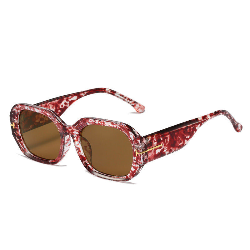 Women Sunglasses Fashion Rectangle Sunglass Leopard Frame Sun Glasses Retro Luxury Designer UV400 Gray Brown Shades Eyewear